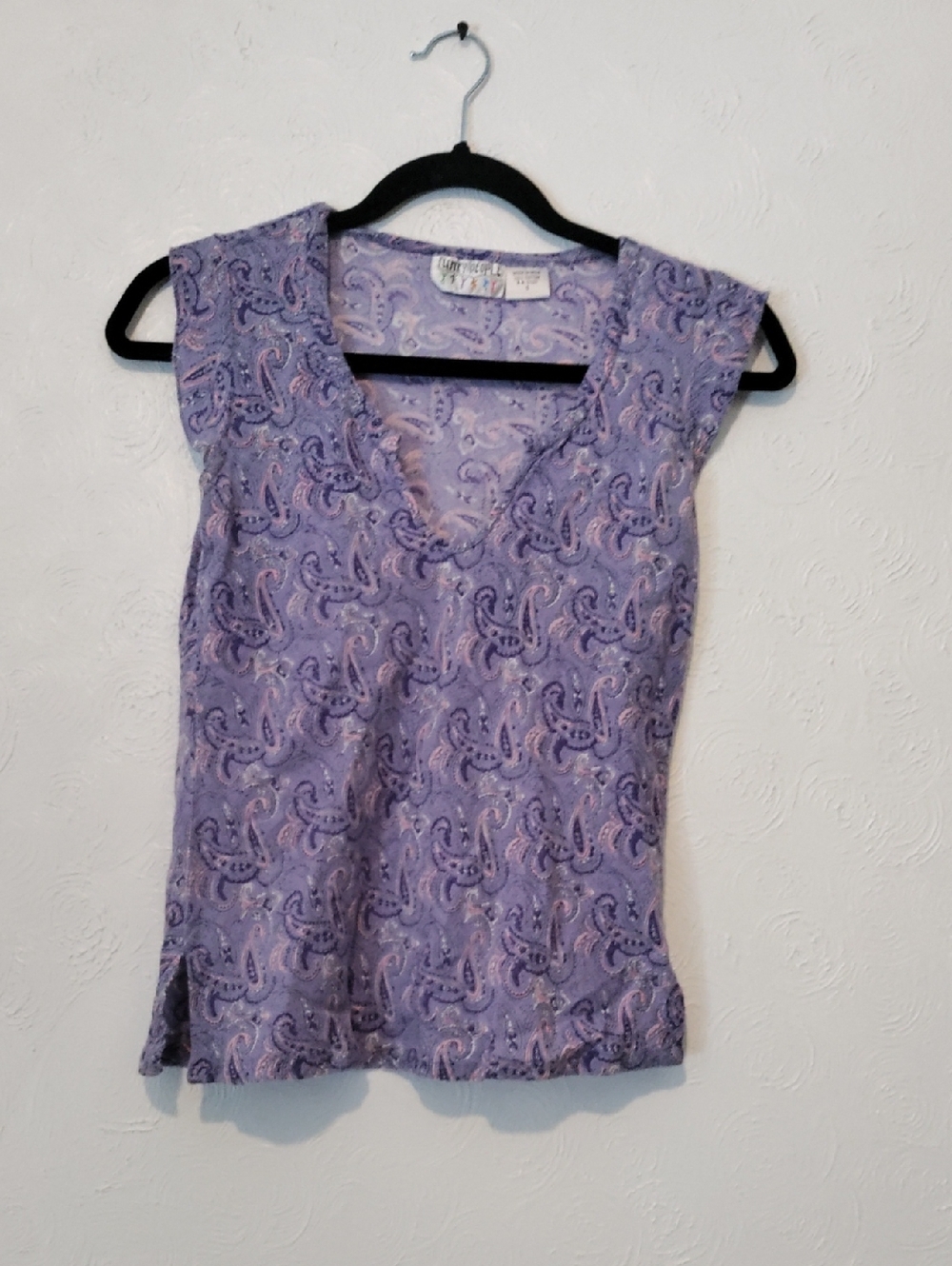 Funky People Lavender Paisley V-Neck Camisole